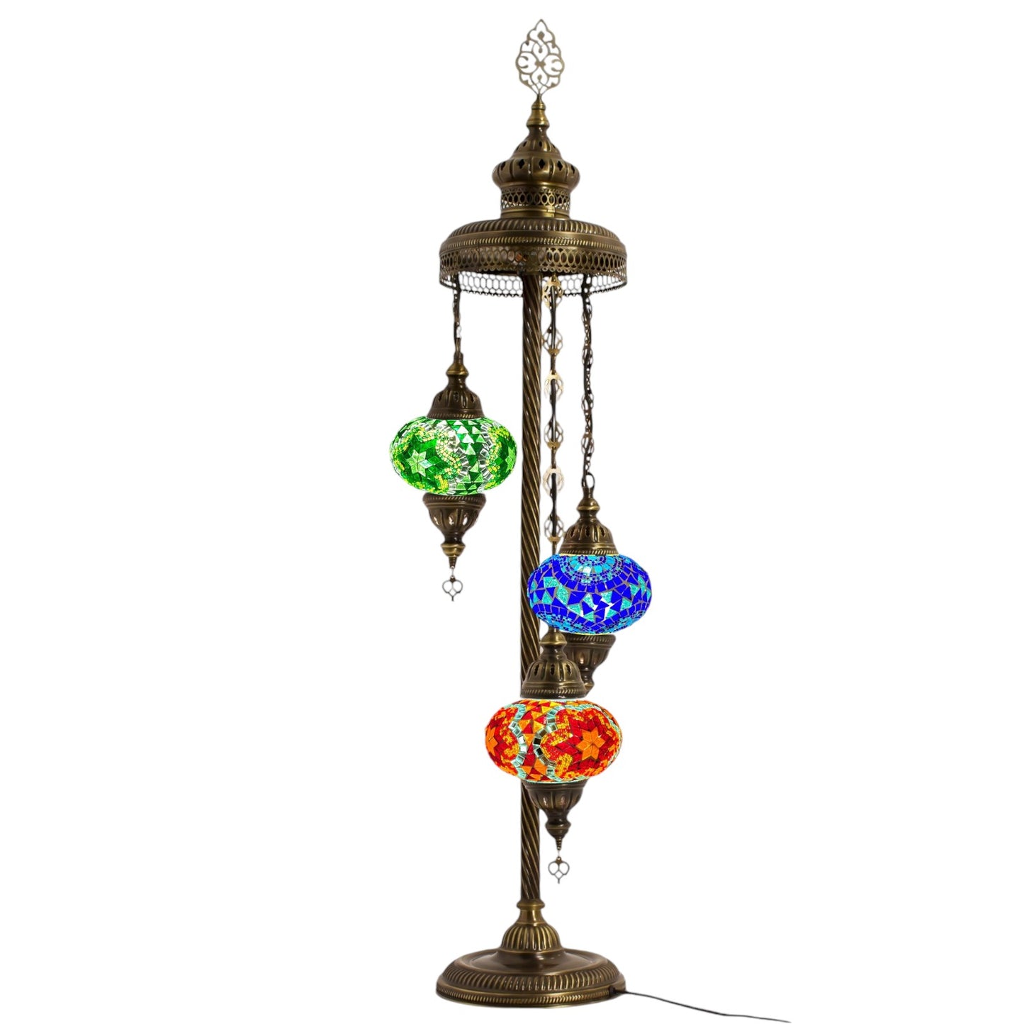 Turkish Floor Lamp Mosaic Stunning 3 Mix Rainbow Globe With Led Bulb
