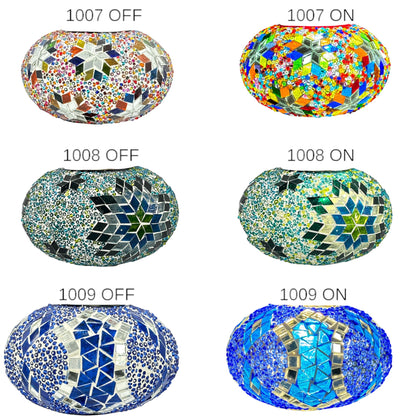 Turkish Moroccan Mosaic Lamp Replacement Glass Globe Shade Orb for Table, Hanging, Ceiling,Floor Lamps, Chandeliers, Pendant Light Fixtures