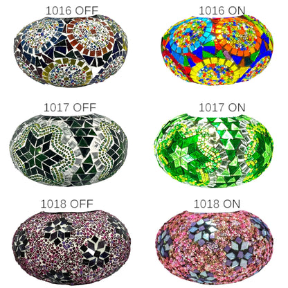 Turkish Moroccan Mosaic Lamp Replacement Glass Globe Shade Orb for Table, Hanging, Ceiling,Floor Lamps, Chandeliers, Pendant Light Fixtures