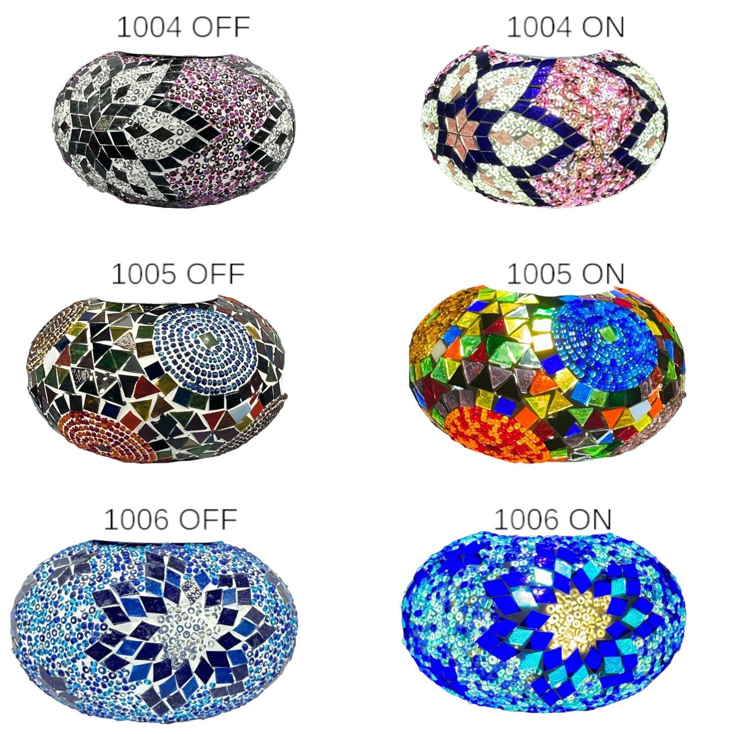 Turkish Moroccan Mosaic Lamp Replacement Glass Globe Shade Orb for Table, Hanging, Ceiling,Floor Lamps, Chandeliers, Pendant Light Fixtures