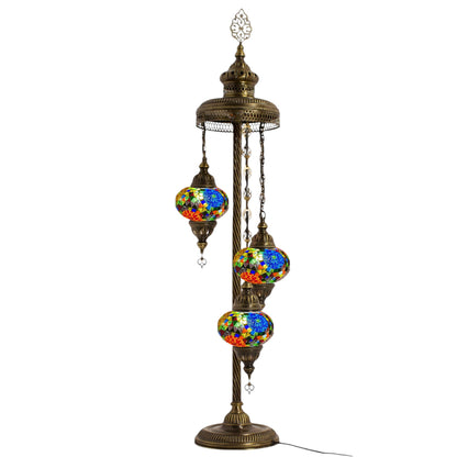 Turkish Floor Lamp Mosaic Stunning 3 Mix Colour Globe With Led Bulb