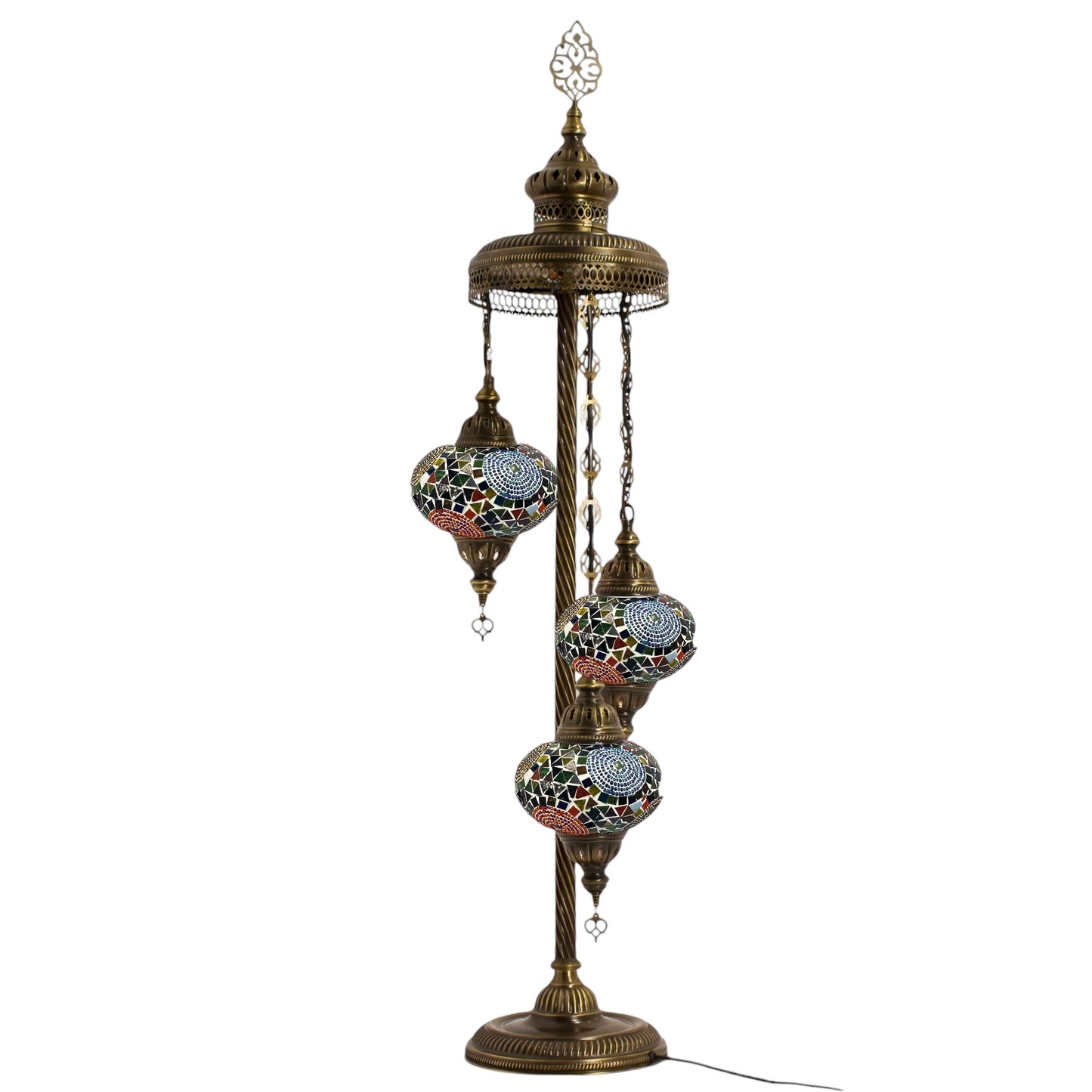 Turkish Floor Lamp Mosaic Stunning 3 Mix Colour Globe With Led Bulb