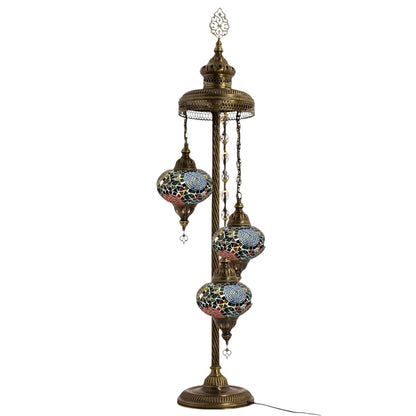 Turkish Floor Lamp Mosaic Stunning 3 Mix Colour Globe With Led Bulb