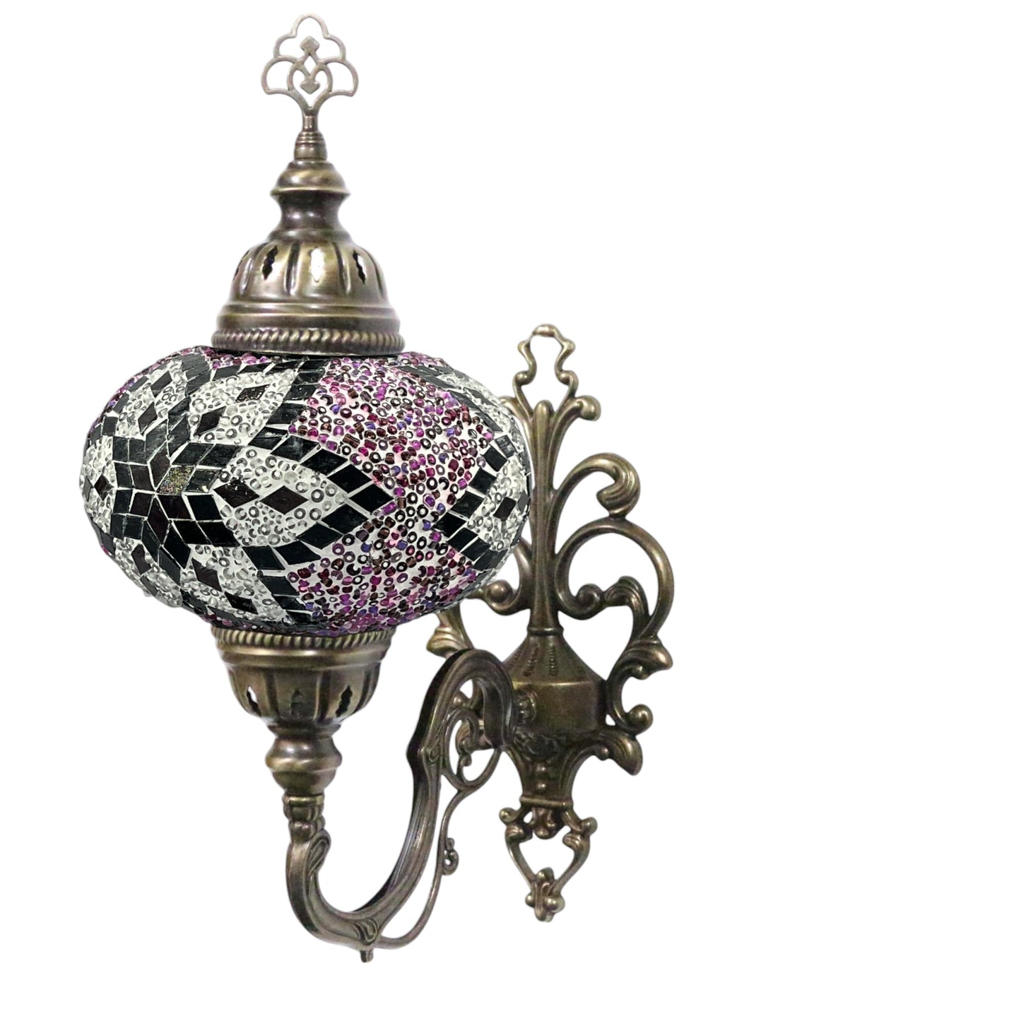 Turkish Wall Sconce Lamp Colourful Stunning Light Large Globe with Led Bulb