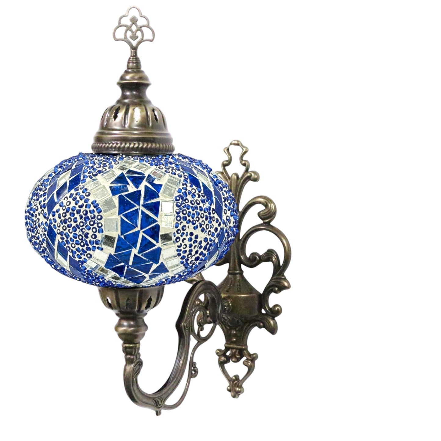 Turkish Wall Sconce Lamp Colourful Stunning Light Large Globe with Led Bulb