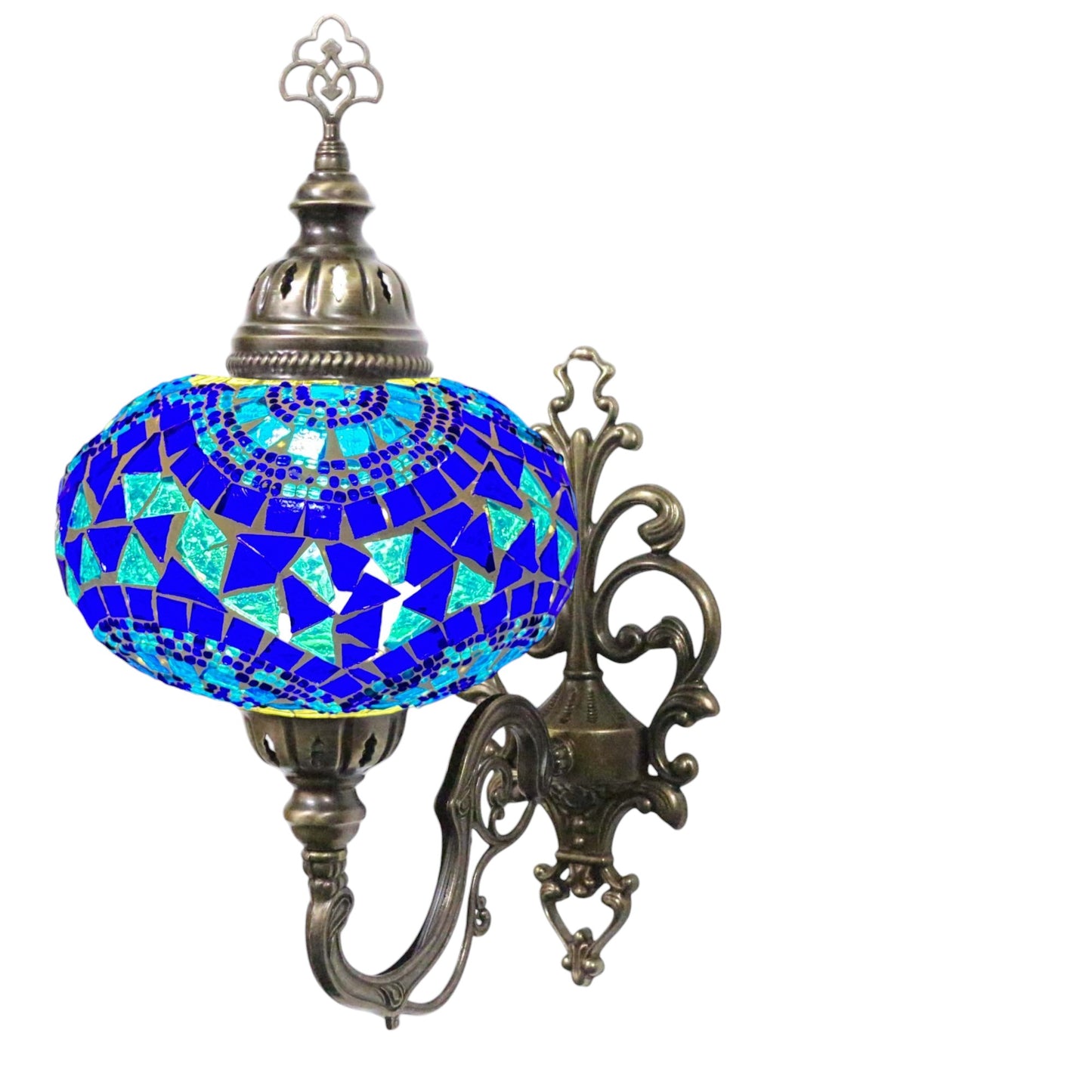 Turkish Wall Sconce Lamp Colourful Stunning Light Large Globe with Led Bulb