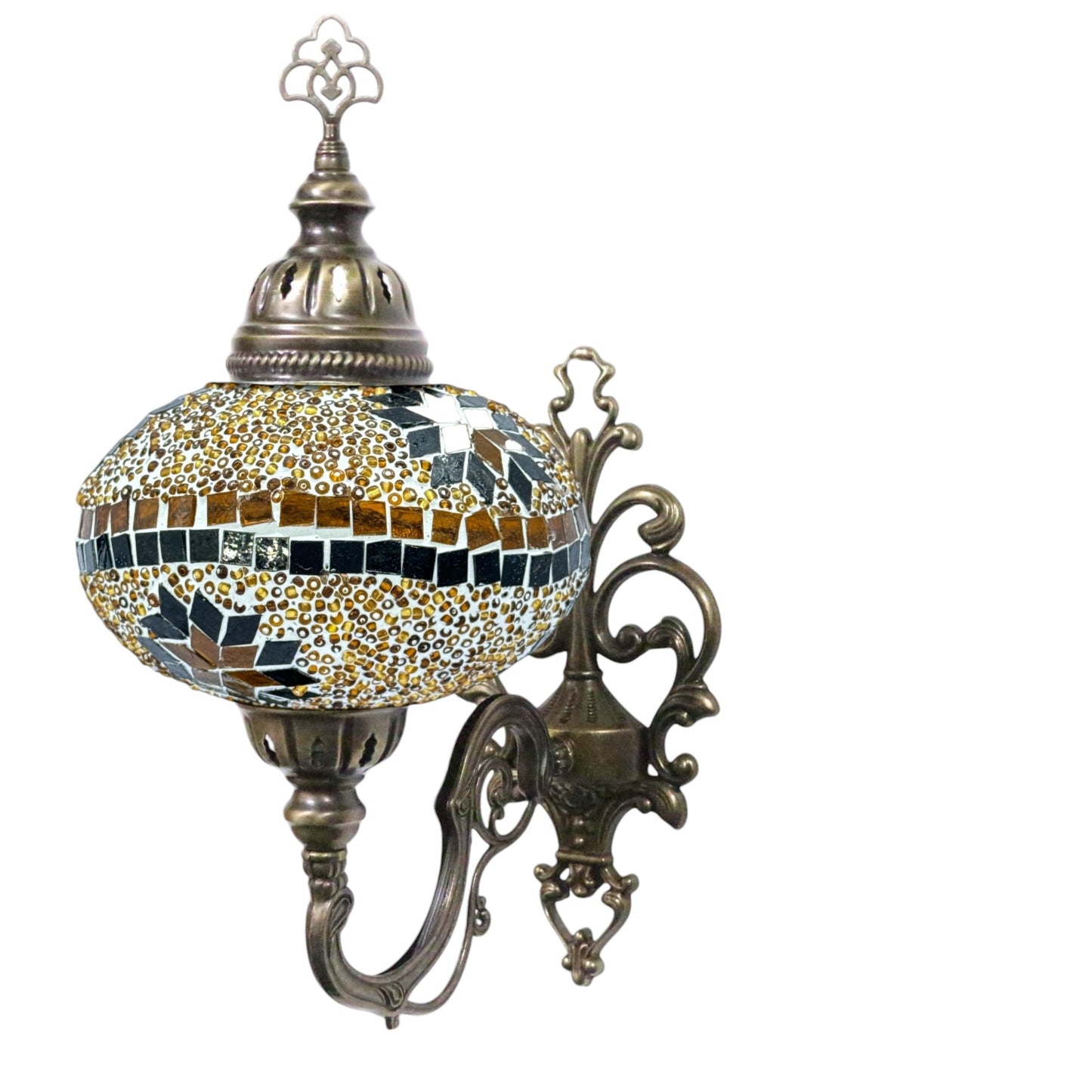 Turkish Wall Sconce Lamp Colourful Stunning Light Large Globe with Led Bulb