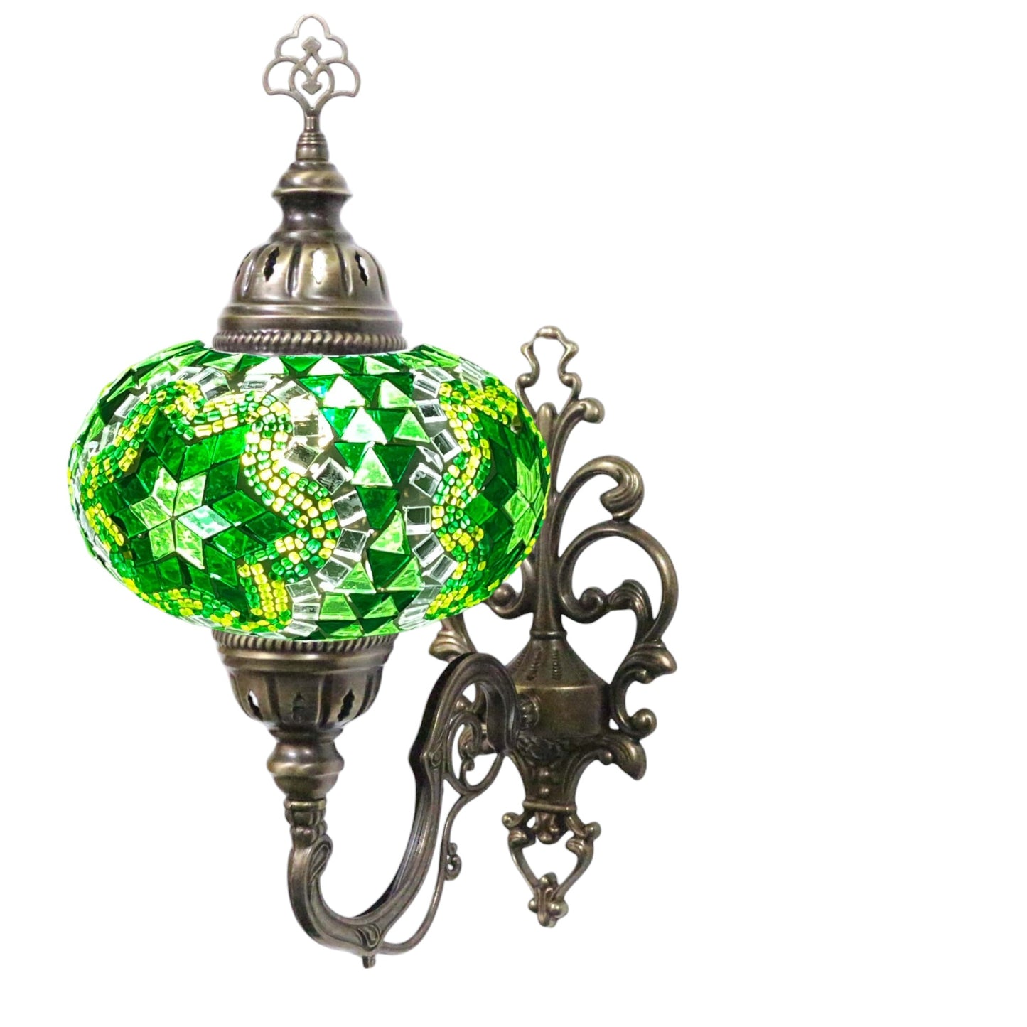 Turkish Wall Sconce Lamp Colourful Stunning Light Large Globe with Led Bulb