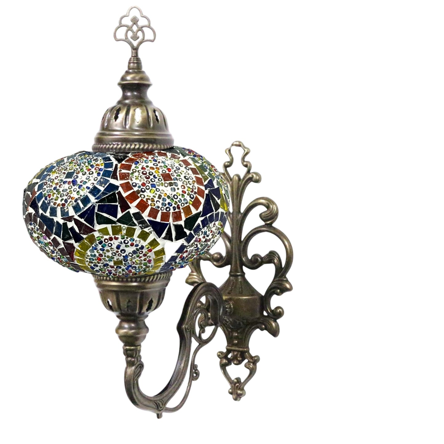 Turkish Wall Sconce Lamp Colourful Stunning Light Large Globe with Led Bulb