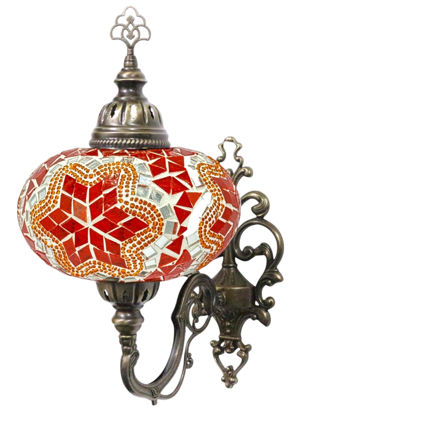 Turkish Wall Sconce Lamp Colourful Stunning Light Large Globe with Led Bulb