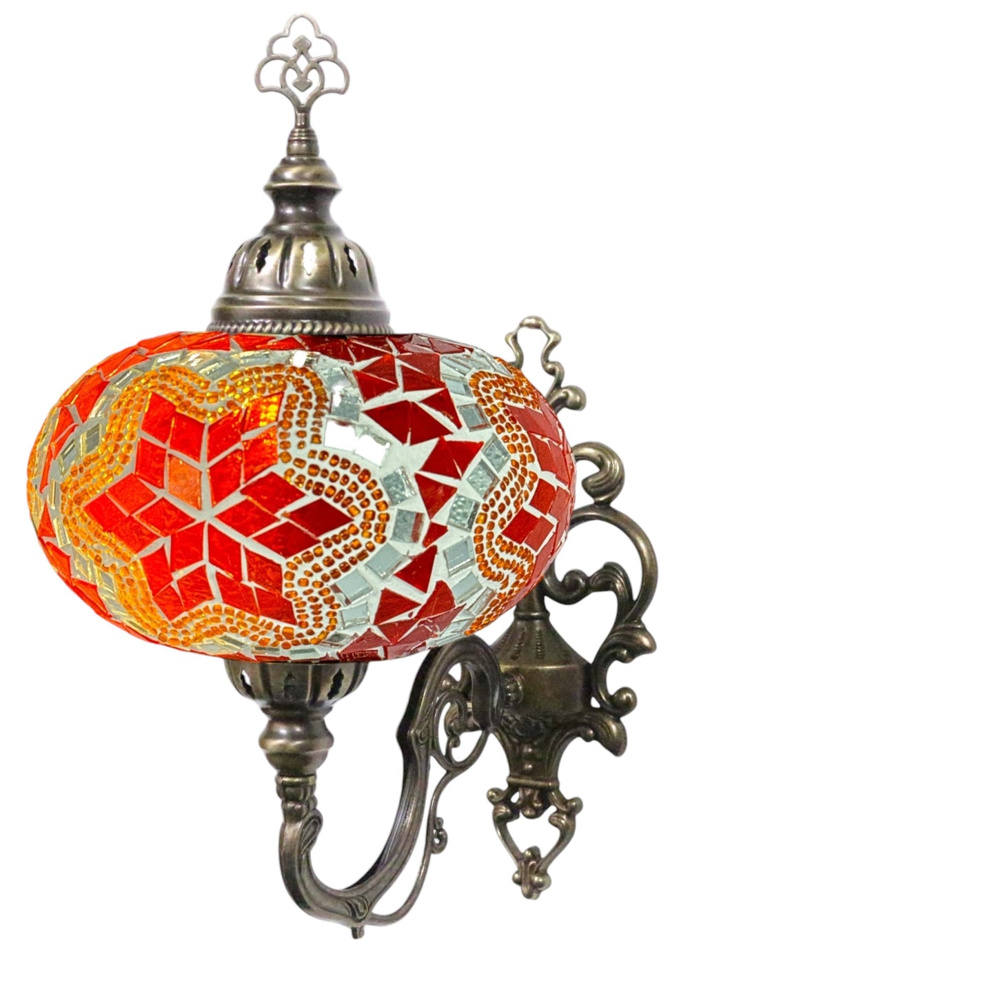 Turkish Wall Sconce Lamp Colourful Stunning Light Large Globe with Led Bulb