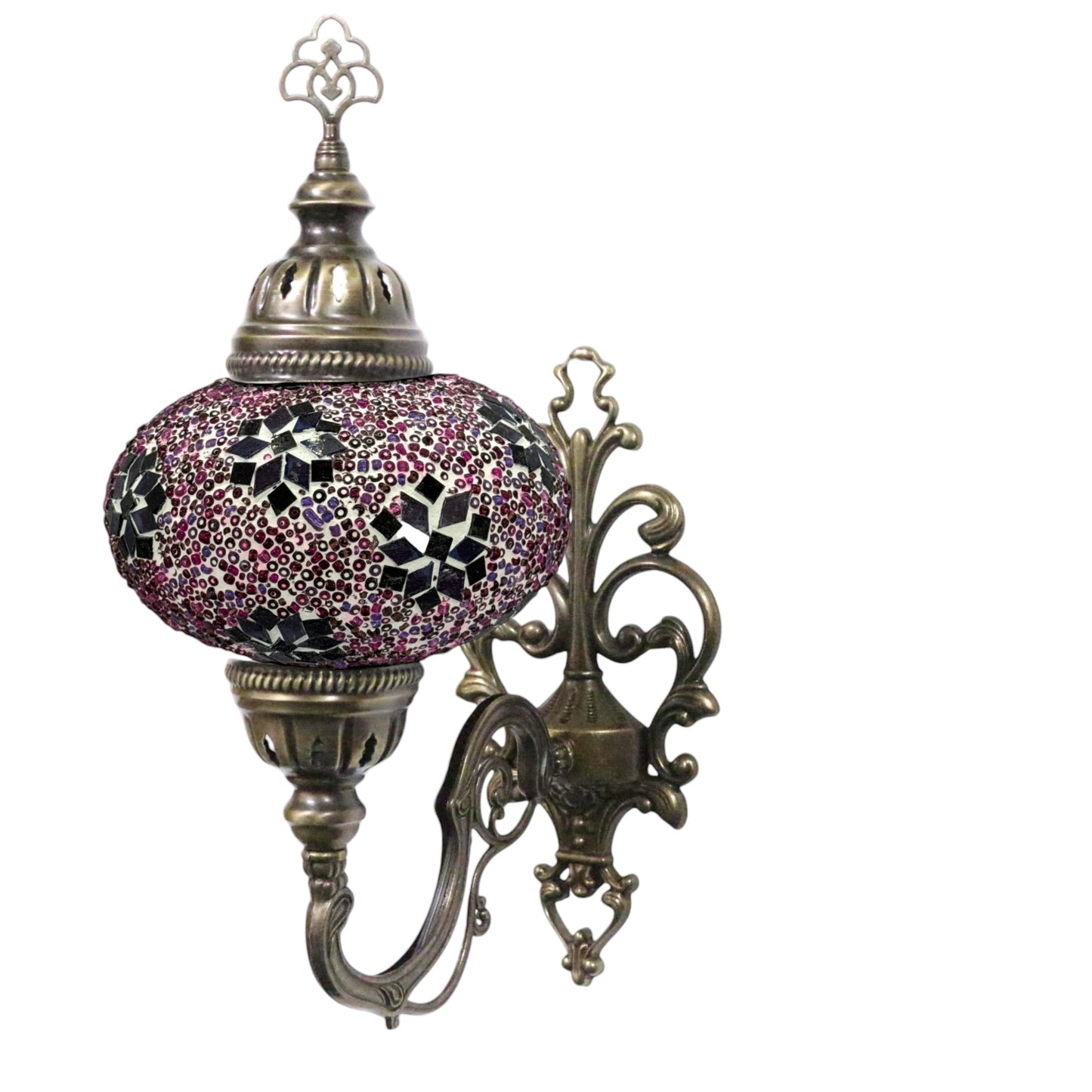 Turkish Wall Sconce Lamp Colourful Stunning Light Large Globe with Led Bulb
