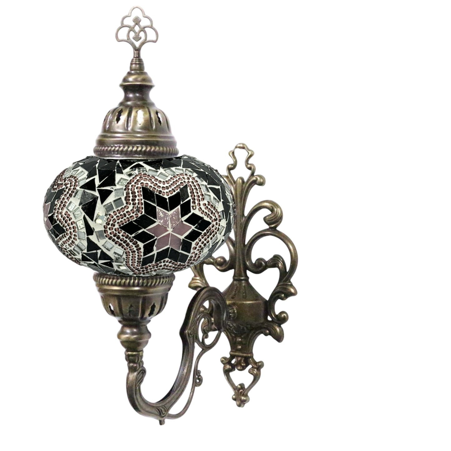 Turkish Wall Sconce Lamp Colourful Stunning Light Large Globe with Led Bulb