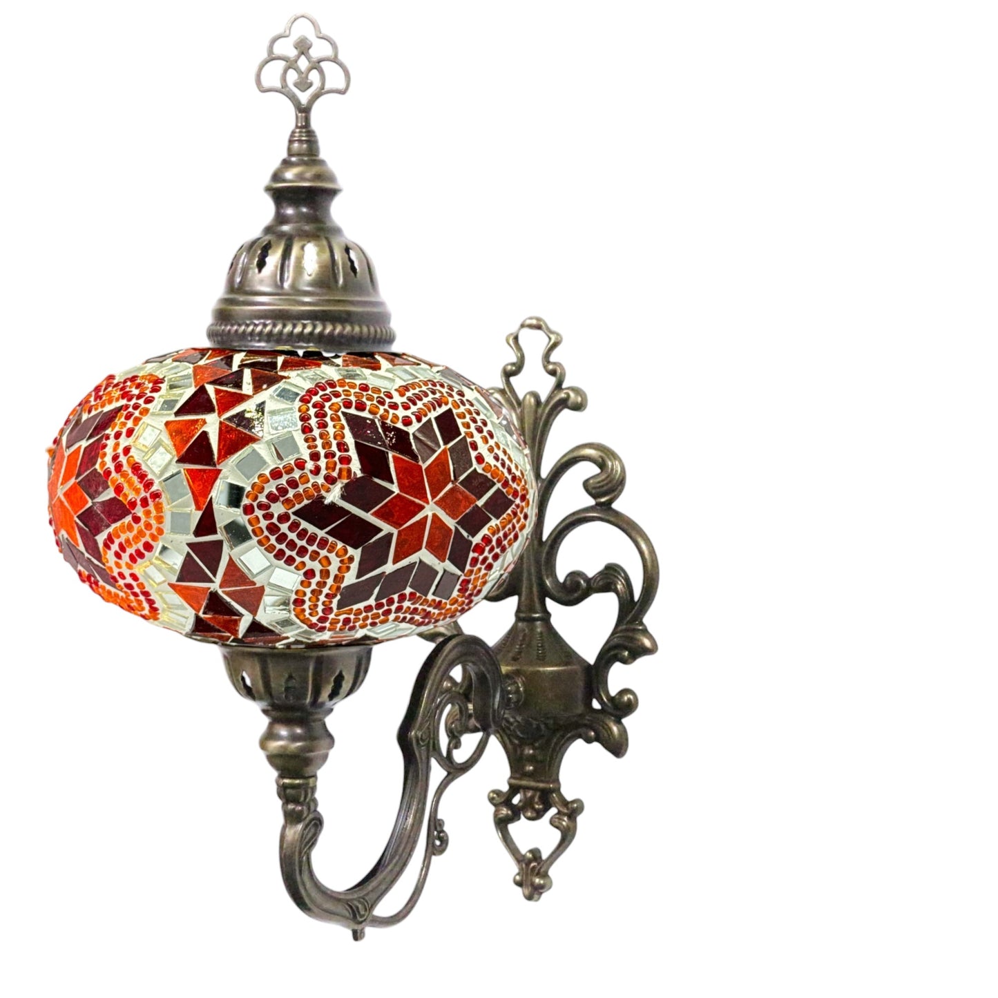 Turkish Wall Sconce Lamp Colourful Stunning Light Large Globe with Led Bulb